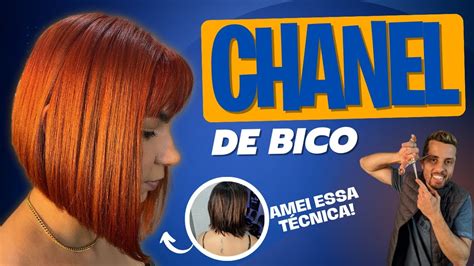 Corte CHANEL FEMININO em cabelo RUIVO 